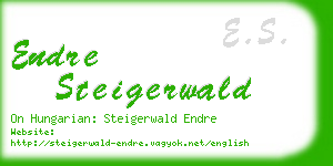 endre steigerwald business card